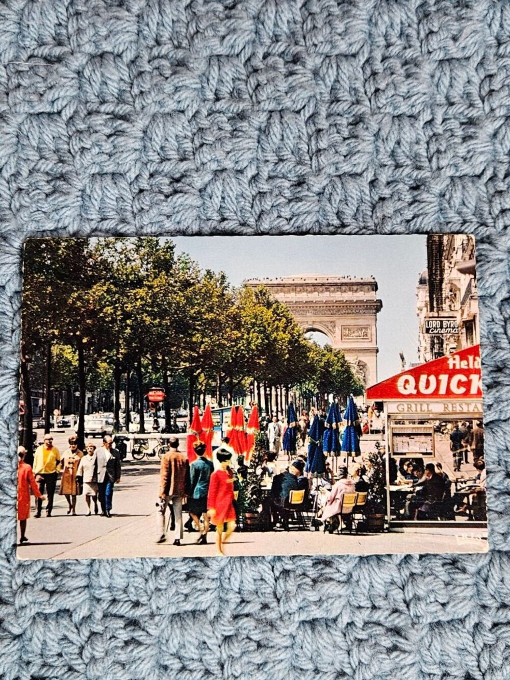 Paris France The Arc de Triomphe Viewed from Champs-Elysees Postcard